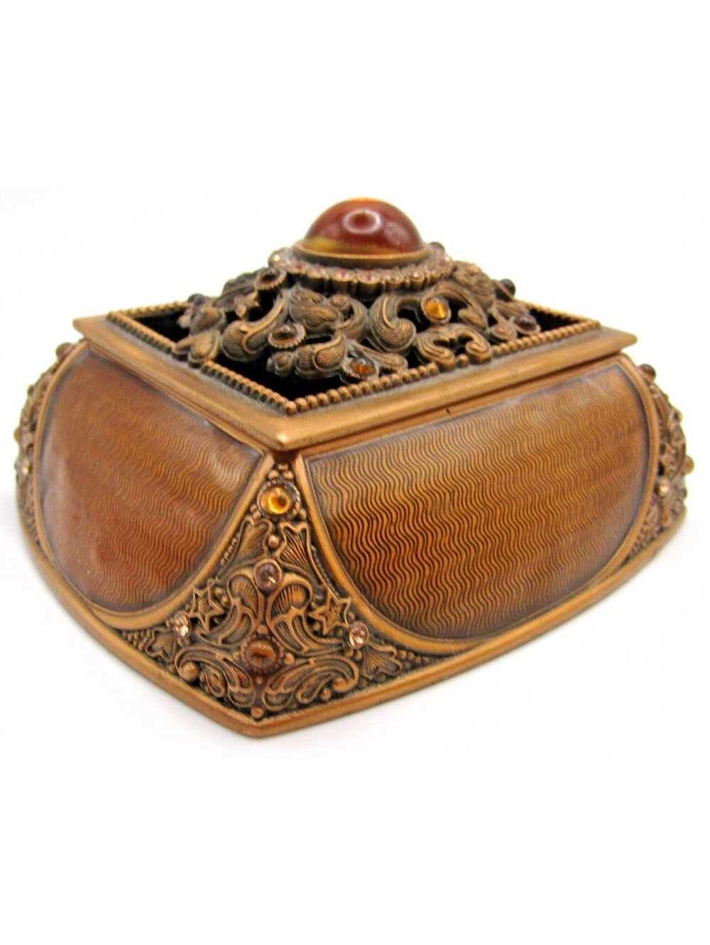 Edgar Berebi Limited Edition 7172/3 Sherlock Box with Textured Guilloché Enamel